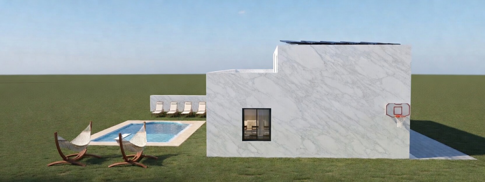 Vista Est — Pista de bàsquet